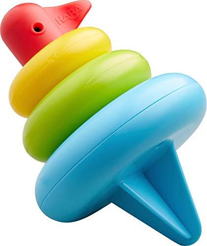 HABA 304908 - Steckspiel Boje, Badewannenspielzeug für Kinder ab 1,5 Jahren mit 4 Teilen zur Übung der Feinmotorik, Wasserspielzeug ab 18 Monaten zum Stecken in vielen Farben 14 cm