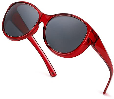 SIPHEW Polarisierte Übersonnenbrillen Damen/Herren, Clip Sonnenbrille aufsatz für Brillenträger UV400 Schutz-Überzieh