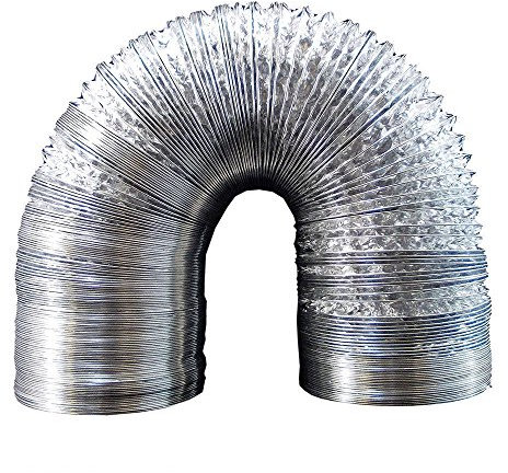 Airtech-UK 5 125mm Plastic Ducting 125mm Flexible Ducting - 5 Metre Aluminium