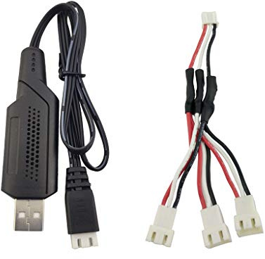 ZYGY 1pcs 7.4V Batterie USB-Ladekabel mit 3in1 Umwandlung Kabel für E511 E511S Faltquadcopter