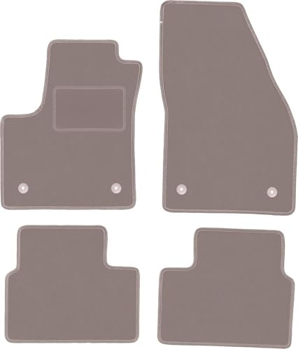 Wielganizator Automatte – Passend für Opel Meriva B Minivan 2010-2017 – Velours – Autozubehör - Praktische Fußmatte Auto – 4-teilig - beige