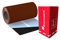 300mm x 5,0m ALU Wandanschlussband/Kaminanschlussband 3D Struktur EUROVENT (RAL8017 (Braun))