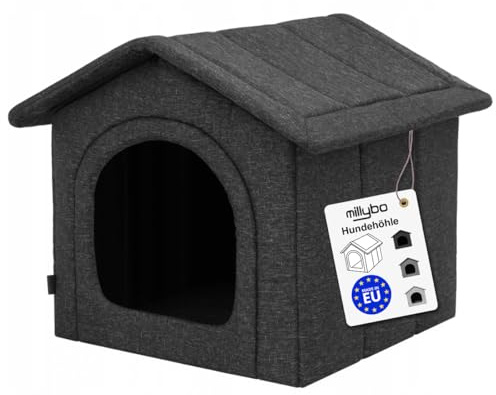 millybo Hundehöhle Hundebett Hundehaus Hundehütte S-XXXL Ökoleinen viele Farben
