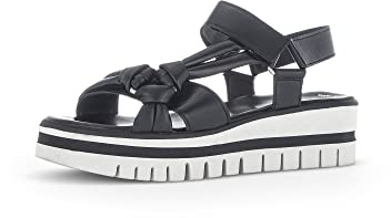 Gabor Damen Riemchensandalen, Frauen Sandalen,Best Fitting,Strandschuhe,Sandaletten,Sommersandalen,bequem,flach,schwarz,40 EU / 6.5 UK