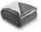 Juskys Fleecedecke 150x200 cm mit Sherpa - flauschig, warm, waschbar - Decke für Bett und Couch - Tagesdecke, Kuscheldecke Dunkelgrau