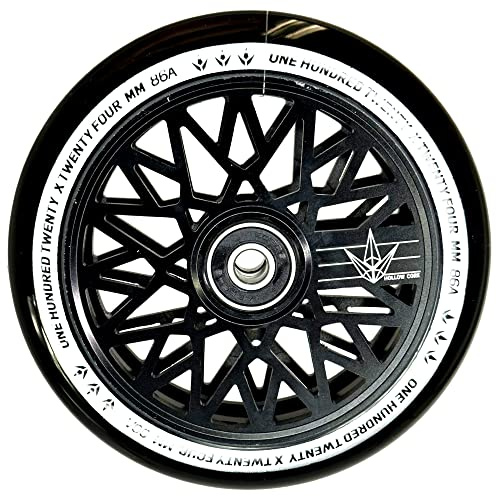 F26 Stunt Scooter Rolle, Hollowcore, 120 mm, Diamond V2 Schwarz | Aluminiumkern, mit ABEC 9 Kugellager, Hollowcore Wheel, für Park, Street und Freestyle