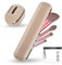JIZZU Organizer per Trucchi, Porta Pennelli Trucco in Silicone Impermeabile, Custodia in Silicone per Spugne Trucco, Borsa da Toilette Trasparente da Viaggio, Set Porta Pennelli Trucco (Cachi)
