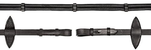 BRIDLERY Zügel Ultra-Soft Beschläge Silber, Nähte Standard, Farbe Schwarz, Größe Pony