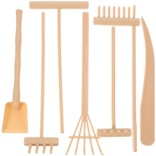 Warmhm 1 Satz Sandrechen Kinder Sensorisches Spielzeug Zen-gartengeräte Meditations-Zen-gartengerät Mini-Zen-Garten-kit Für Den Schreibtisch Sandkasten Rechen Plastik Miniatur Zen Garten