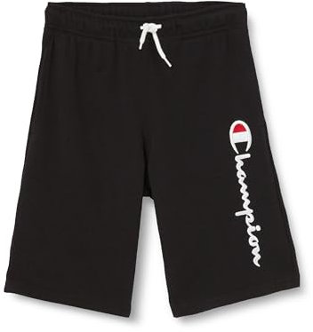 Champion Kinder und Jugendliche Legacy Icons B-Script Logo Ultralight Spring Terry Bermuda Shorts, Schwarz, 11-12 Jahre