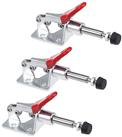 CoCud Toggle Clamp, BRH-301-AM 99Lbs Holding Capacity, Push Pull Action Quick Release Down Clamp Duty - (Applications: for Woodworking), 3-Pieces