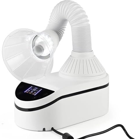 oiakus 2 In 1 Nail Dust Collector, 35000 RPM Electric Professional Nail Drill Machine with Nail Drill, Nail Vacuum Fan Vent Dust Collector, with Light, for Acrylic Gel Nails