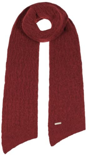 Seeberger Majalisa Alpaka Strickschal Schal Wollschal Damenschal (One Size - dunkelrot)