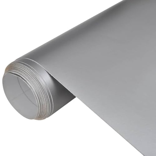vidaXL 2X Autofolie Matt-Silber 100x150cm Selbstklebend Auto Folie Klebefolie