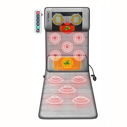 DEUYO Comfier Massagematten, beheizte Massagematte für den ganzen Körper, mit 20 Shiatsu-Massageköpfen für Nacken, Rücken und Nacken, Massagematte zur Entspannung