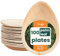 HAAGO 100 Disposable Palm Leaf Oval Plates - Eco-Friendly Like Wooden & Bamboo Serving Plates for Hot & Cold Food, Microwave & Freezer Safe Compostable, Alternative to Paper Teardrop Plate - 15cm