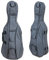 WUQIMUSC Custodia per violoncello, dimensioni 4/4, esterno in nylon, imbottitura in schiuma spessa 20 mm, spallacci regolabili, tasche multiple, spazio frontale per accessori, tasca posteriore per