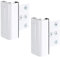 sourcing map 2 Pack Home Security Door Lock, Door Reinforcement Lock 3 Inch Stop Withstand 800lbs, Front Door Kick in Security Protector for Inward Swinging Door, White
