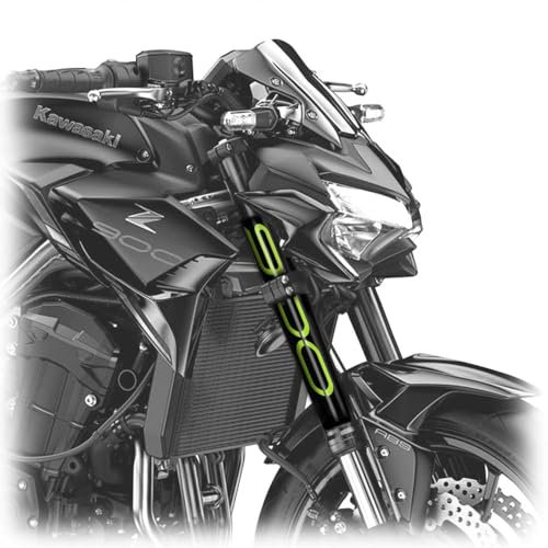 Set mit Stickern für Vorderstange, 900er-Design, rund, kompatibel mit Kawasaki Z900/Z900E (Candy Yellow Green)