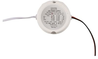 ASOFTY LED Trafo, 12 V 1.25 A LED Netzteil Treiber, Wasserdicht IP66 Transformator Driver Power Supply, Rund Transformator Netzteil für LED Lampen (12V 15W)