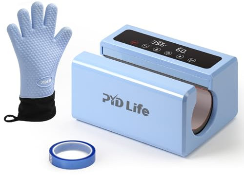 PYD Life 230 V Auto Tumbler Heat Press Machine 30 OZ 20 OZ Tumbler Mug Heat Press Touch Screen Light Blue for 10-30 OZ Sublimation Straight Tumblers Cups Mugs Printing