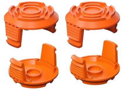 Lyshujli Lot de 4 capuchons de bobine de rechange WA6531 compatibles avec les débroussailleuses Worx WA0010 WG155 WG180