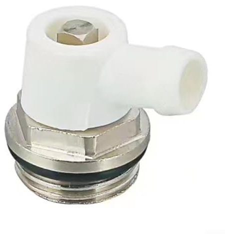 Eawfgtuw Nickel-Plated 1/2 Radiator Vent Valve with Rotatable Drain Outlet Self-Sealing Thread Easy Operation Effective Air Ventilation Corrosion-Resistant Brass Material