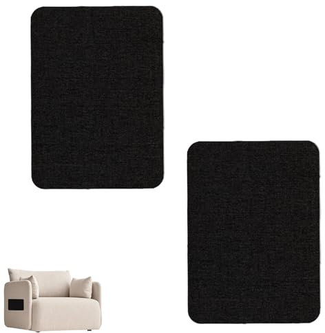 2PCS Self Adhesive Leather Repair Patch Flax Sofa Repair Patch Black Leather Patches for Sofas Self Adhesive 20 X 28 cm Canvas Repair Kit for Sofas Tents Furniture Car Seats Lounge Chairs and Awnings