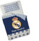 Bettwäsche-Set, Motiv: Fußballmannschaft (1 Bettbezug + 1 Kissenbezug), offizieller Fußball Madrid, Geschenk R. Madrid, 50 % Baumwolle und 50 % Polyester, (L)