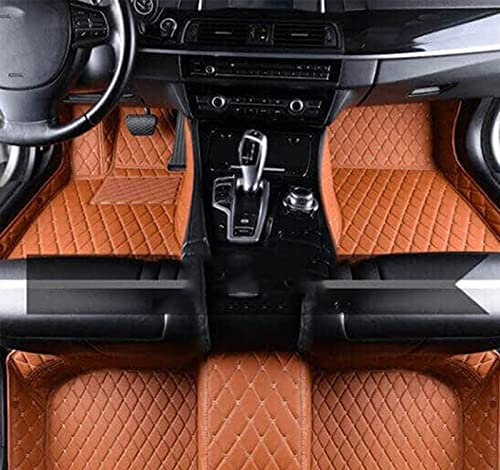 NYSQOFMB Automatten Für A6 C6 4F 2004~2011 Auto-Fußmatten Luxus-Leder-Auto-Teppichmatte Full Set Durable Rug(LHD Brown)