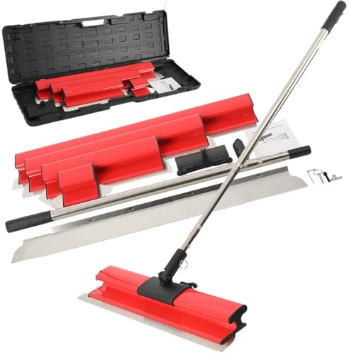 CDZHLTG Lisseuse Enduit, Spatule Enduit, Lame D'écrémage, Couteau a Enduire | Ensemble D'outils D'écrémage Pour Cloisons Sèches, Pour Les Murs et Les Plafonds (25 cm + 40 cm + 60 cm + 80 cm)