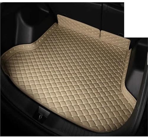 FUNFOB Bandeja Maletero Alfombrillas Cuero Maletero Coche Revestimiento Maletero Trasero Bandeja Protectora Antisuciedad para Nissan para Qashqai J11 2016-2020 Alfombrilla Maletero(A Beige)