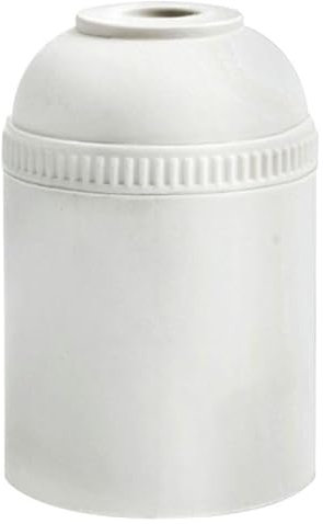 Portalámparas E-27 liso blanco 4A - ideal para instalaciones de iluminación en hogar y oficinas, compatible con bombillas estándar.