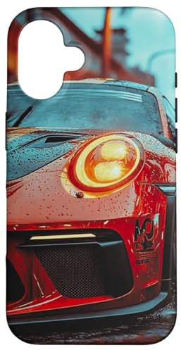 Legendärer Sportwagen 911 rot für Sportwagen-Enthusiasten Geschenk Hülle für iPhone 16