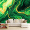 WHUOEUCO Papier Peint Panoramique 3D Marbre Vert Abstrait 350x256 cm Papier Peint Intissé Tapisserie Poster Mural pour Salon Chambre Bureau Décoration Murale