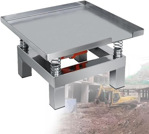 BOOZXCV Concrete Vibrating Tables,Electric Concrete Flat Plate Vibrator Shaking Table,Small Concrete Vibration Table,Bench Test Block Vibration Platform,for Tumbler Air Removal