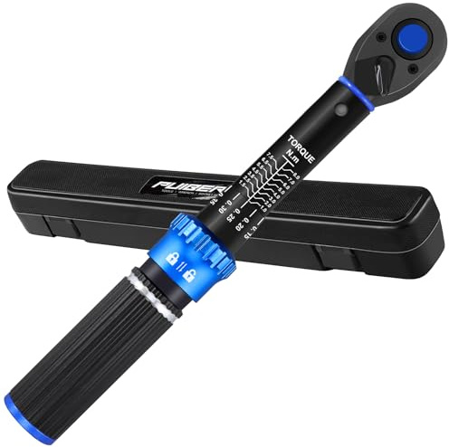 PUIBERS Drehmomentschlüssel 1/4'', 1-8 Nm Drehmomentschlüssel klein, Genauigkeit ±3%, Bidirektionaler 72-Zahn für Fahrrad,Motorrad,Motorreparaturen,Präzisionsbefestigungen