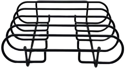 Nexgrill Rib Rack, perfektes Zubehör für Grillen und Kochen im Freien, antihaftbeschichtet, hält bis zu 4 Rippen, integrierte Griffe, geeignet für Grills, Smoker und Öfen, schwarz, 530-0026