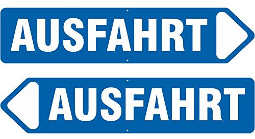 Pfeil Schild Ausfahrt rechts 3mm Aluminium-Verbundmaterial