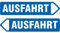 Pfeil Schild Ausfahrt rechts 3mm Aluminium-Verbundmaterial
