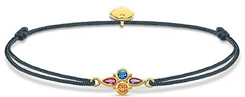 Thomas Sabo Damen-Armband Little Secret Farbige Steine 925er Sterlingsilber Gelbgold LS076-300-7-L20v