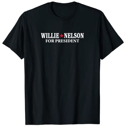 Willie Nelson for President Black Tee