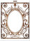 Boutique d'isacrea Schablone aus Mylar-Kunststoff, Format A4 (21 x 29,7 cm): Barockrahmen oval