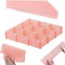 JSF Schubladeneinteiler Verstellbar Schubladentrenner, Kommode/Schubfach Organizer Kunststoff, 12pcs Schubladenraster Fachteiler für Socken Schreibwaren, Pinken