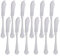 Buyer Star Besteckset 12 Fischmesser, Silber verspiegelt Besteck, Muschelform Muster