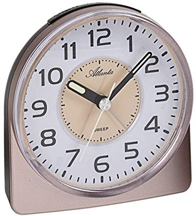 Atlanta Wecker, Plastik, Kupfer, 10 cm