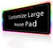 Naispanda RGB LED Gaming Mauspad, Personalisierte Mauspad mit Foto Text, Anpassen Großes Personalisierbar Mauspad Anpassbar Tastatur Mauspads Geschenk Mouse Pad XXL 35,4 x 15,7 Zoll