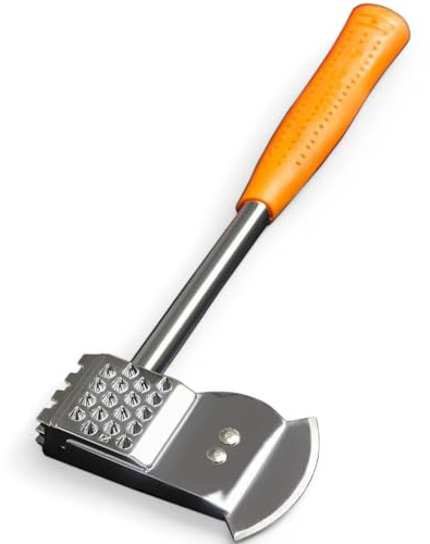 GMMH 2 in 1 Hackbeil und Fleischklopfer, Schnitzelklopfer, Hackmesser, Küchenbeil, Fleischmesser, Fleischhammer, Fleisch zart Machen, Hammer Steakhammer Küchenhammer (Metall Fleischhammer)