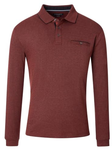 CASAMODA Polo-Shirt Langarm Uni