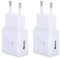 2-Pack Caricatore Compatibile per Samsung Galaxy S20, S10, S10+, S10e, S9, S9+, S8 Puls, S7, S7 Edge, S6, J6, J5, A7, A8, Caricabatterie Sostituzione Originale 15W (Bianco)